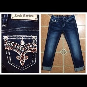 ROCK REVIVAL NICCI Mid-Rise Skinny Cropped Jeans